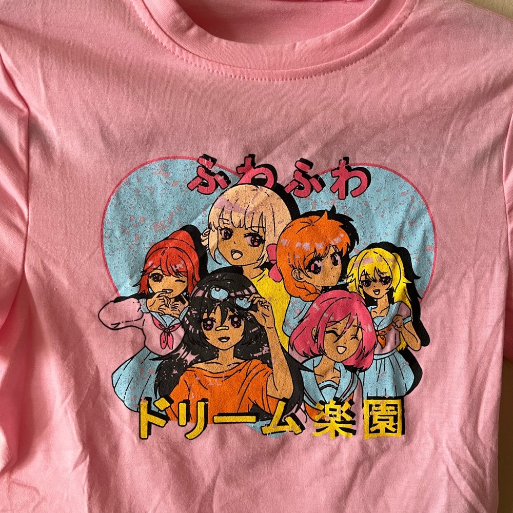 ROMWE Anime Cropped Top